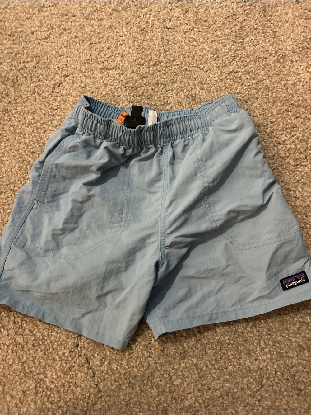 Patagonia Kids Light Blue Swim Trunks